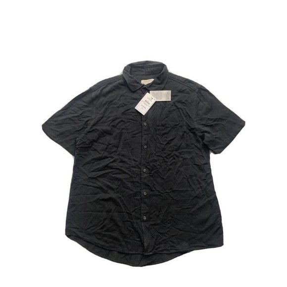 Cotton On Shirts Cotton On Mens Washed Black Cuban Short Sleeve